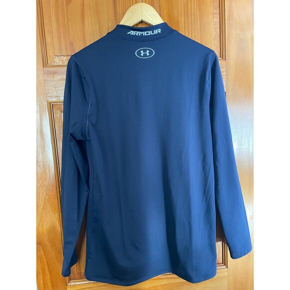 Under Armour Mens coldgear Long sleeve shirt Navy Size L - Picture 4 of 6